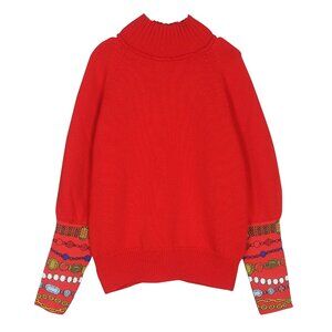 Mii Collection Au Cinema Deepika Bollywood Mock Neck Jaquard Sweater Women Large